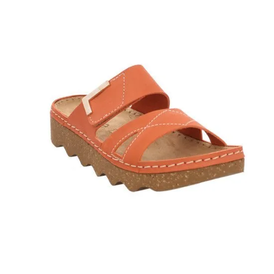 'Foggia' women's indoor slide sandal - orange