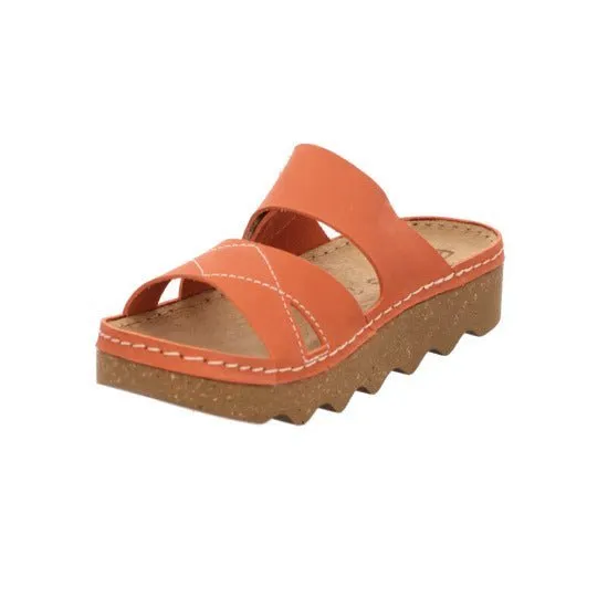 'Foggia' women's indoor slide sandal - orange