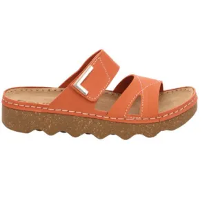 'Foggia' women's indoor slide sandal - orange