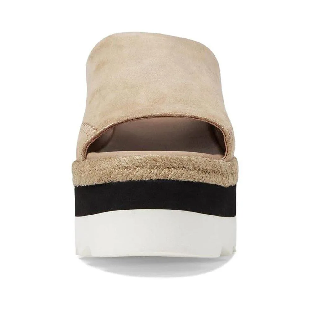 Free People Sandals Santorini Rose Gold Leather Platform Slides