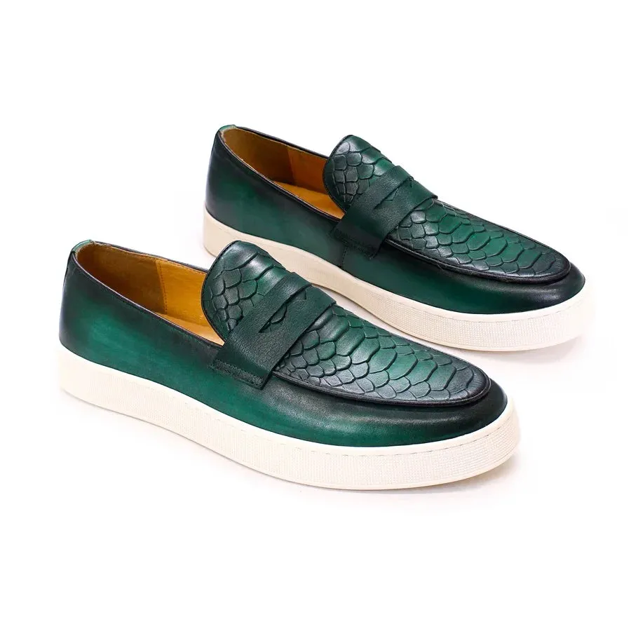 Genuine Leather Men's Dress Shoes Casual Comfort Handmade Shoes Crocodile Pattern Loafers Banquet Party Office Flat Men's Shoes