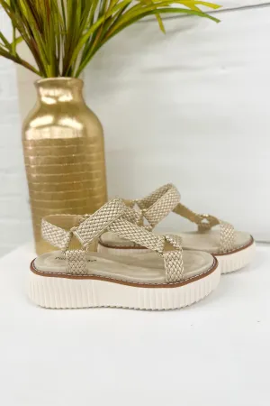 Gold Braided Platform Sandal