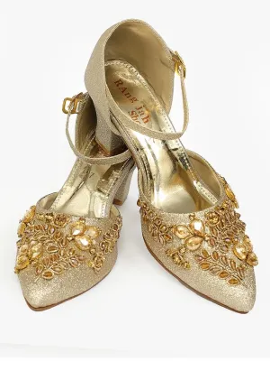 Golden Color Back Close Shoe-RS17