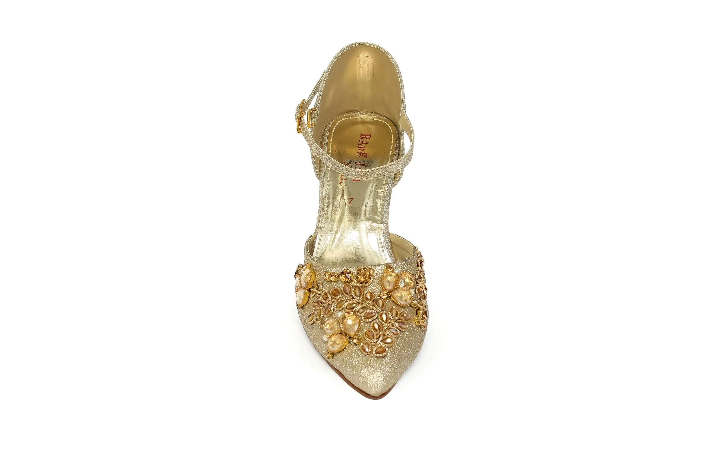 Golden Color Back Close Shoe-RS17