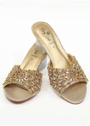 Golden Color Fancy Slippers-RS27