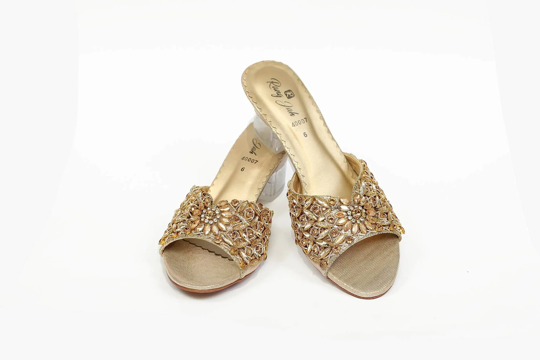 Golden Color Fancy Slippers-RS27