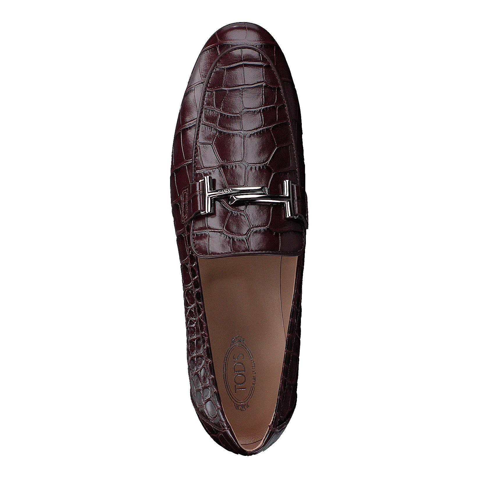 Gommini Double T Brown Printed Reptile