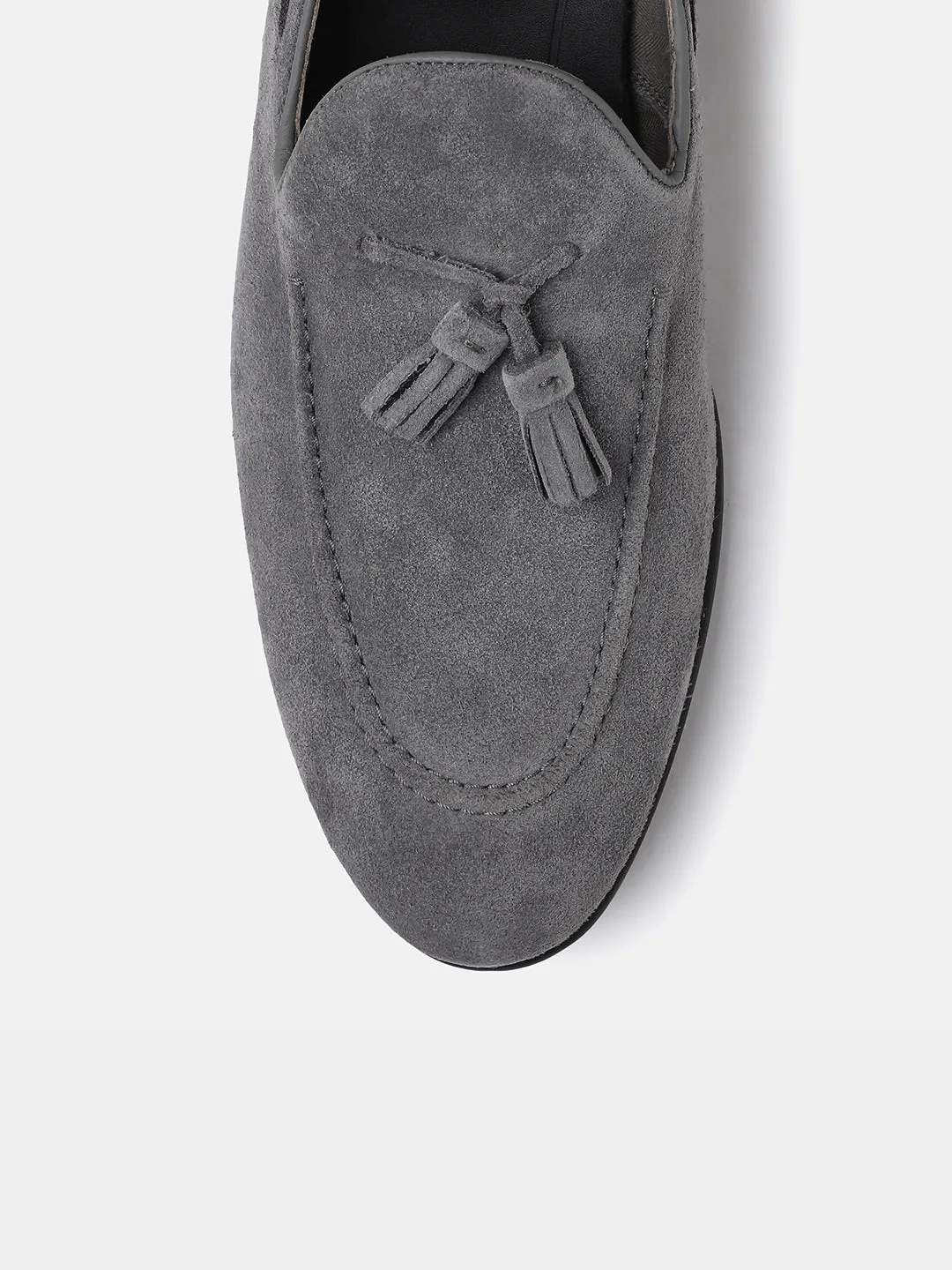 Gordon And Bros Suede Ash Men Tassel Loafer