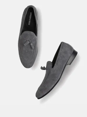 Gordon And Bros Suede Ash Men Tassel Loafer
