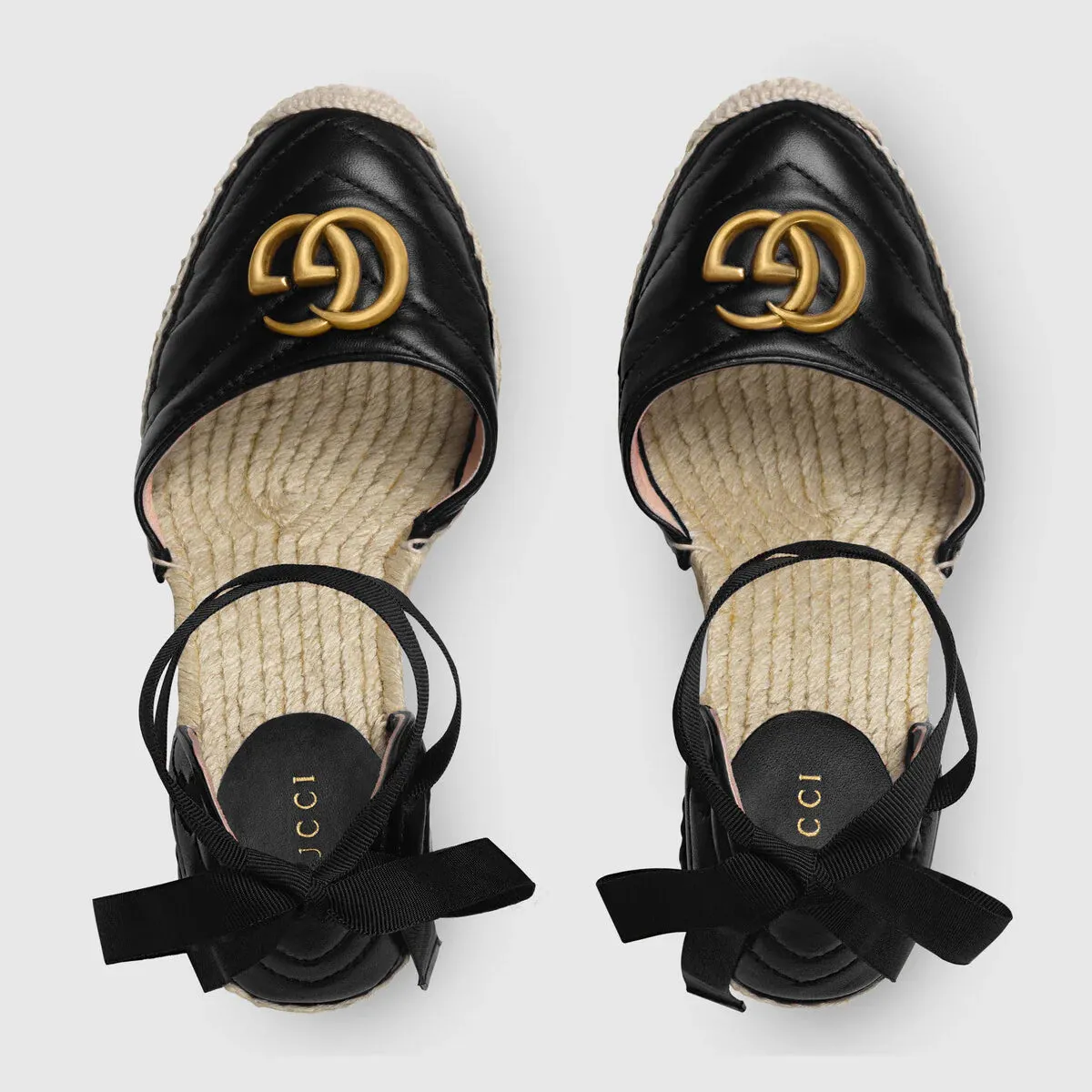 Gucci Leather Platform Espadrille