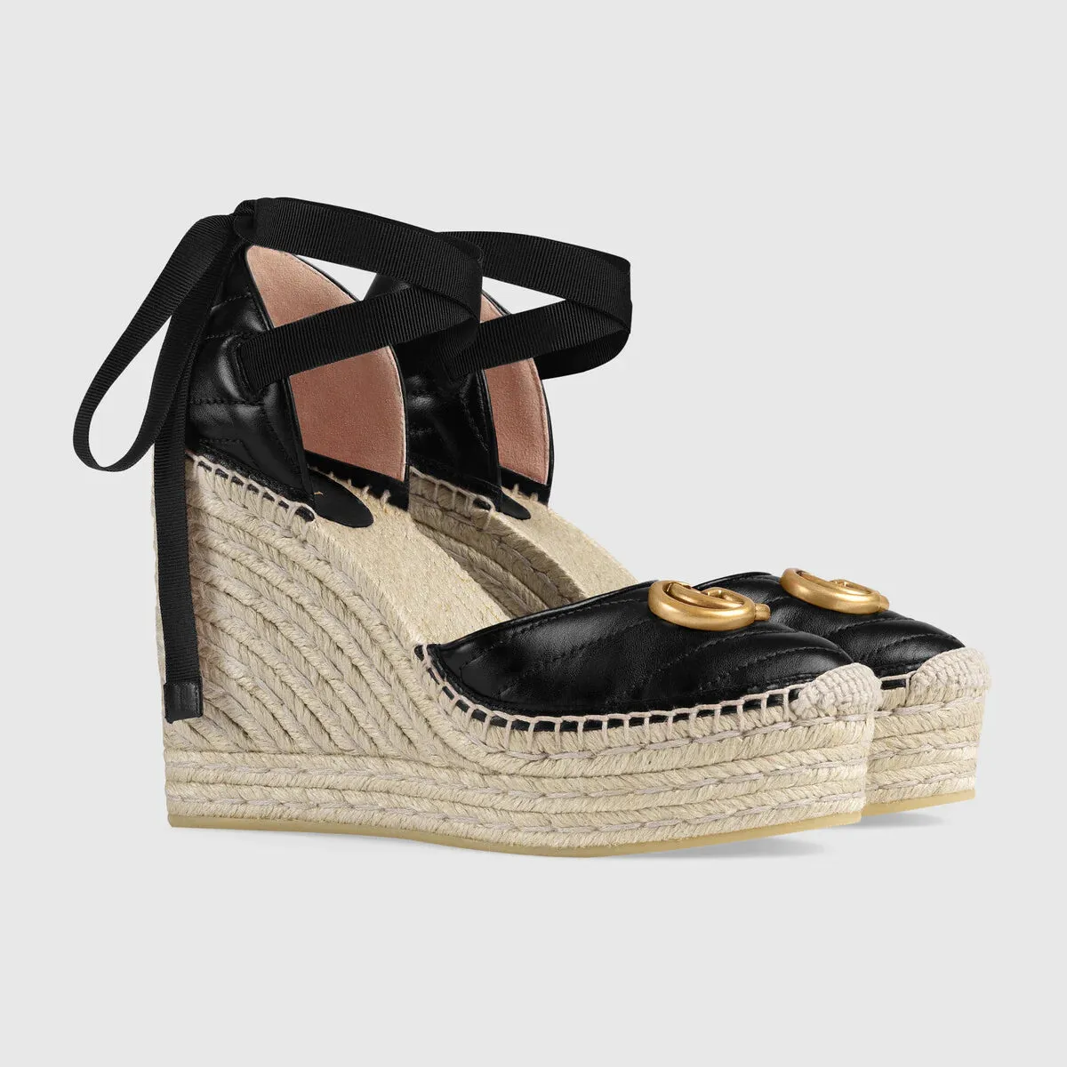 Gucci Leather Platform Espadrille