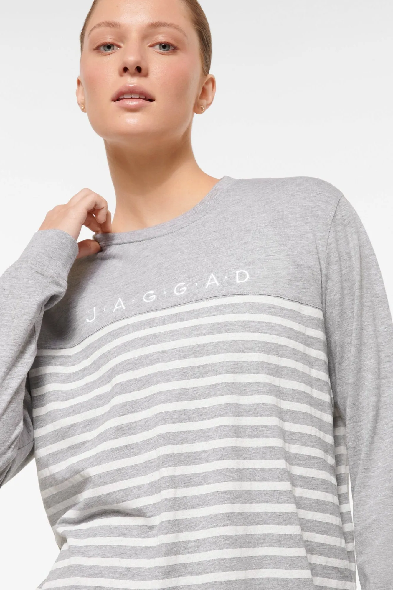 HARLEM CLASSIC LONG SLEEVE TEE GREY