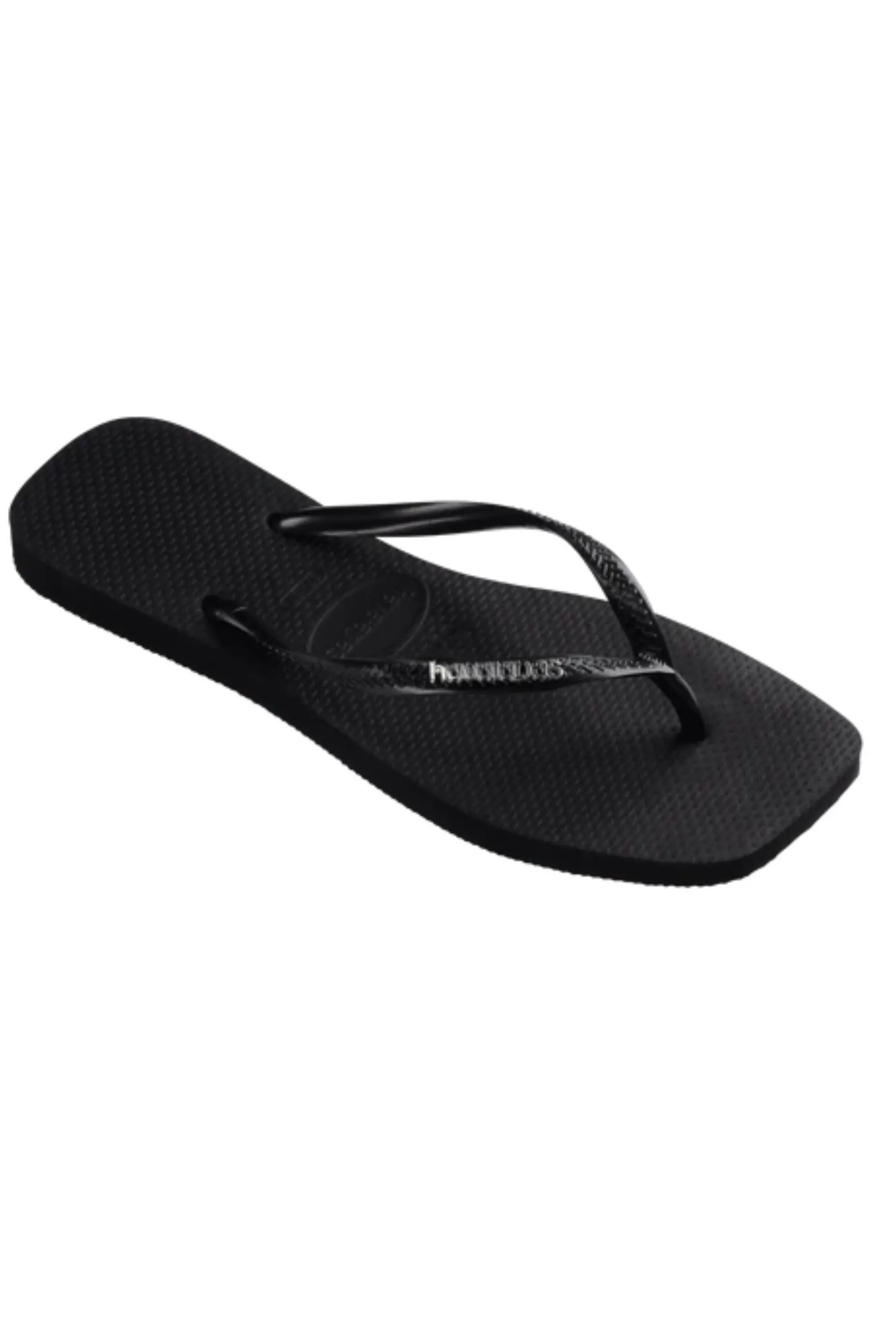 Havaianas - Flip flops - Black/Silver - Slim square logo metallic FC sss