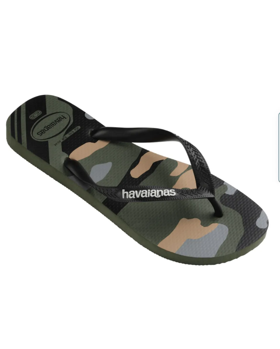 Havaianas - Flip-flops - Verde Olive/Preto - Brasil Logo FC sss