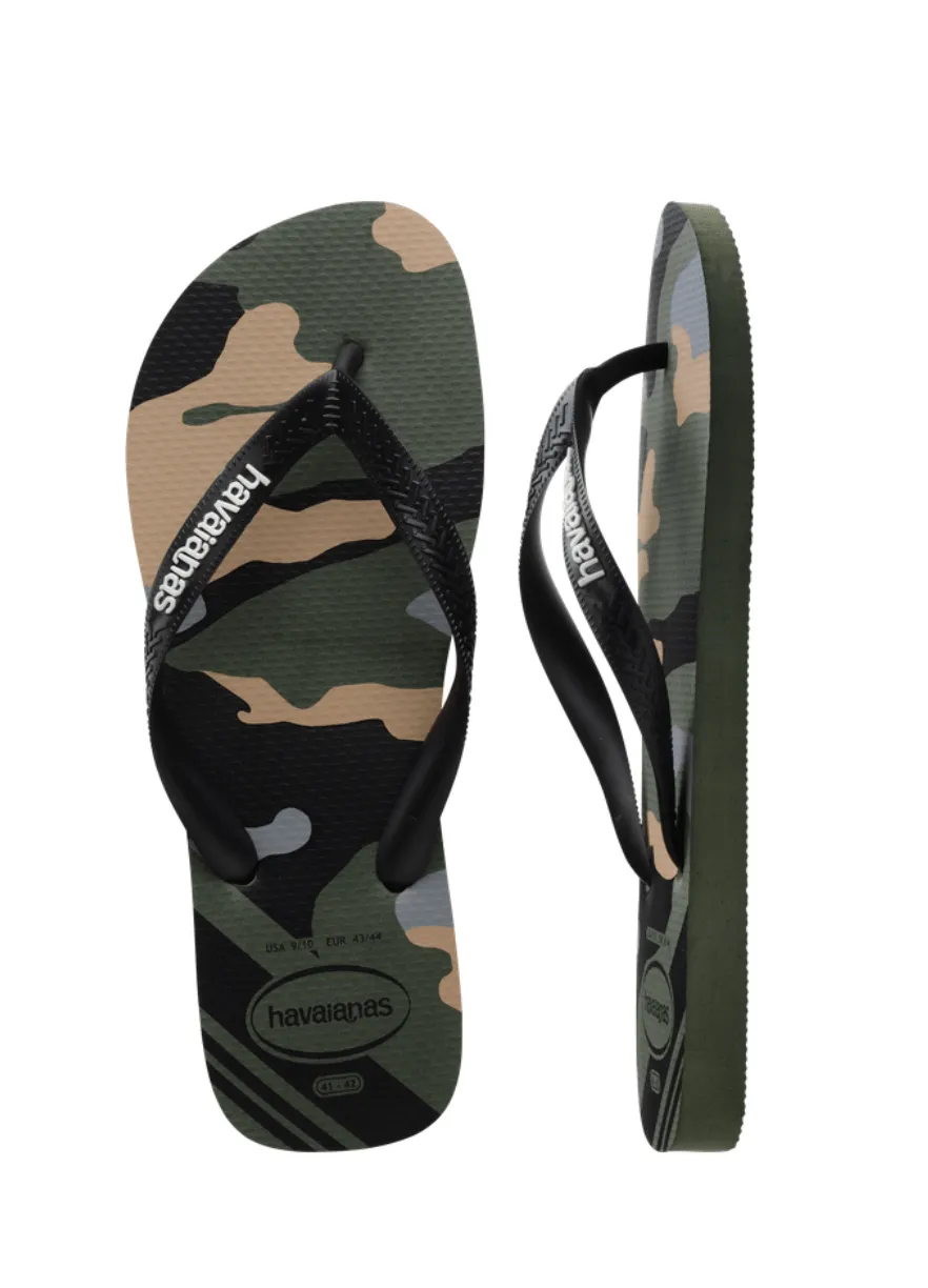 Havaianas - Flip-flops - Verde Olive/Preto - Brasil Logo FC sss
