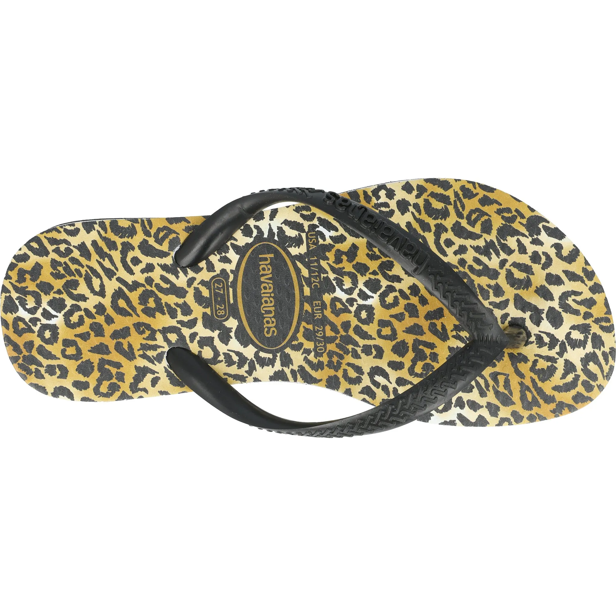 Havaianas Slim Leopard Black Kids Sandals