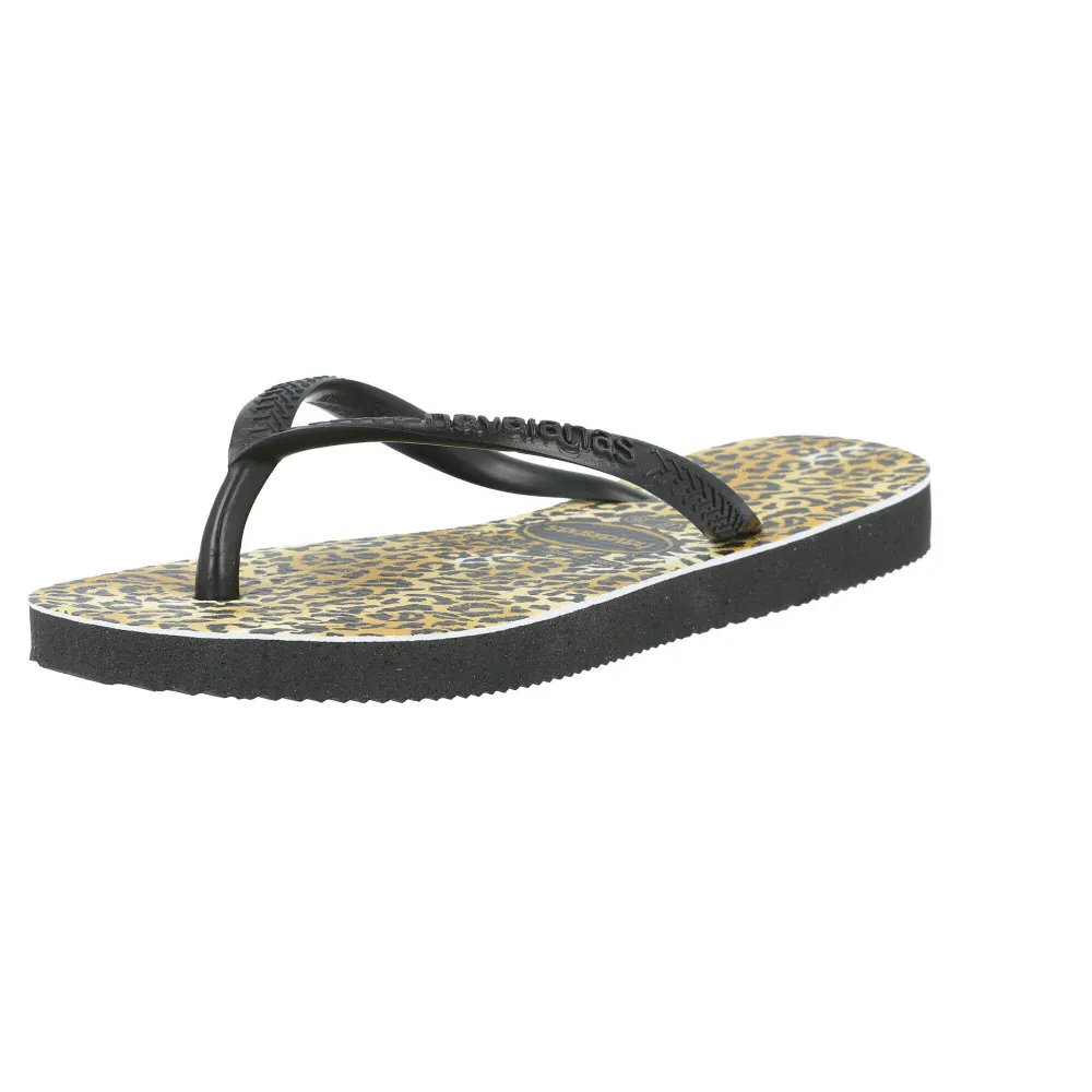 Havaianas Slim Leopard Black Kids Sandals