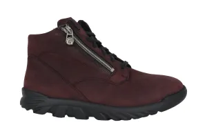 'Haylie' women's wide fit (H) walking rolling boot - Red