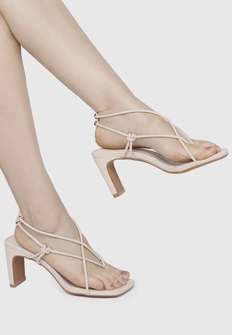 Heidi Strappy Heels (Blanched Almond)
