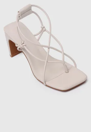 Heidi Strappy Heels (Blanched Almond)