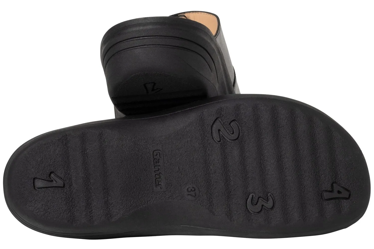 'Hera' women's wide fit (H) triple strap sandal - Black