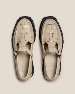Hereu Soller Custard Sport Tread Sole T-Bar Loafer