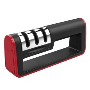 Household Knife Sharpener with 3 Sharpening Slots Sharpening Plate Grindstone Kitchen Tool