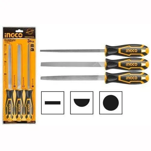 Ingco 8" 3-Piece Steel File Set – HKTFS1308