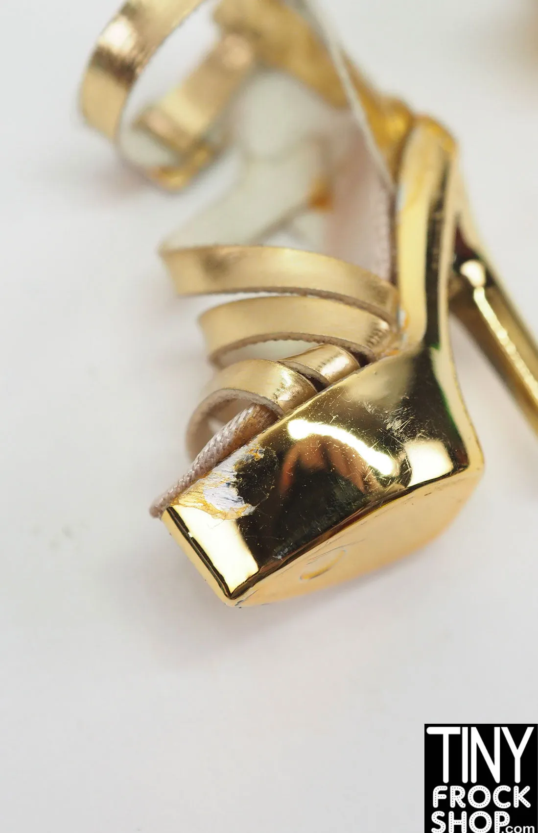 Integrity Gold Strappy Platform Heels