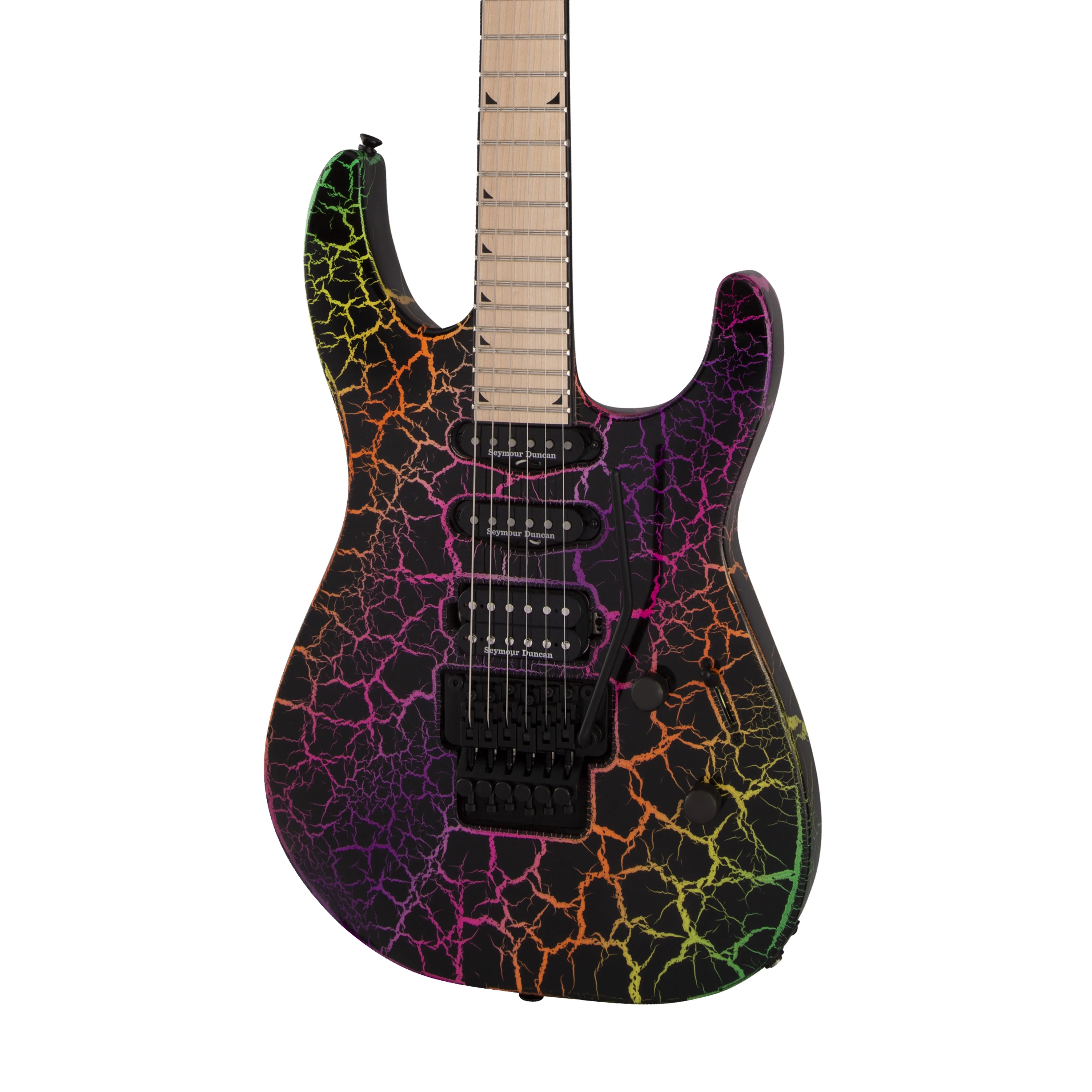 Jackson SL3M Pro Series Soloist Electric Guitar, Maple FB, Rainbow Crackle (B-Stock)