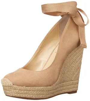 Jessica Simpson Women's Zexie Espadrille Wedge Platform, Almond, 7