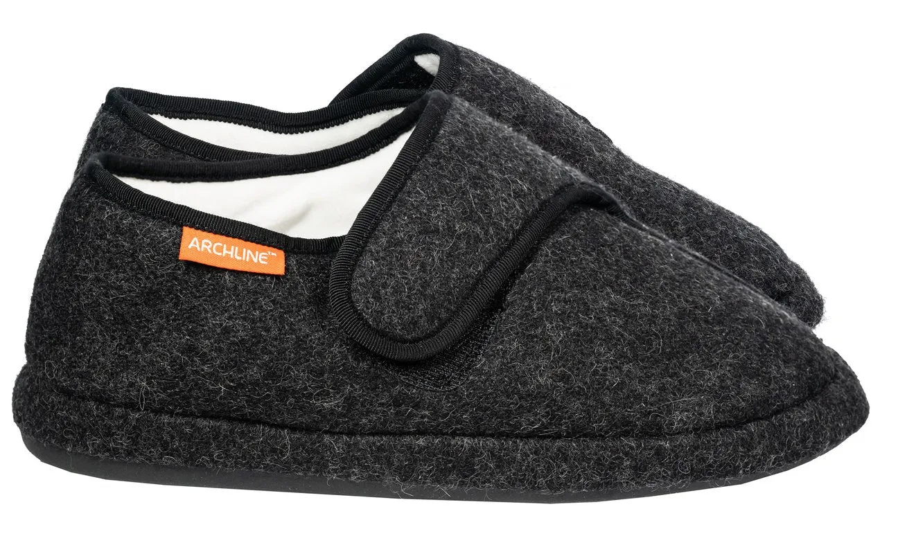 JOHNNY PLUS SLIPPER || CHARCOAL || ARCHLINE