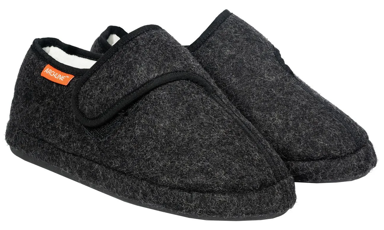 JOHNNY PLUS SLIPPER || CHARCOAL || ARCHLINE