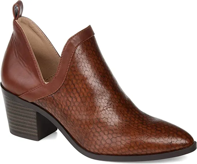 Journee Collection Womens Terri Bootie Brown, 7.5 Womens US