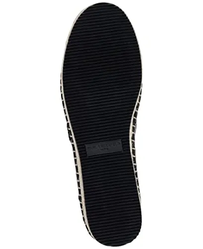 Karl Lagerfeld Paris Women's Michaela Slip On Embellished Flat Espadrille Platform, Black, 5.5