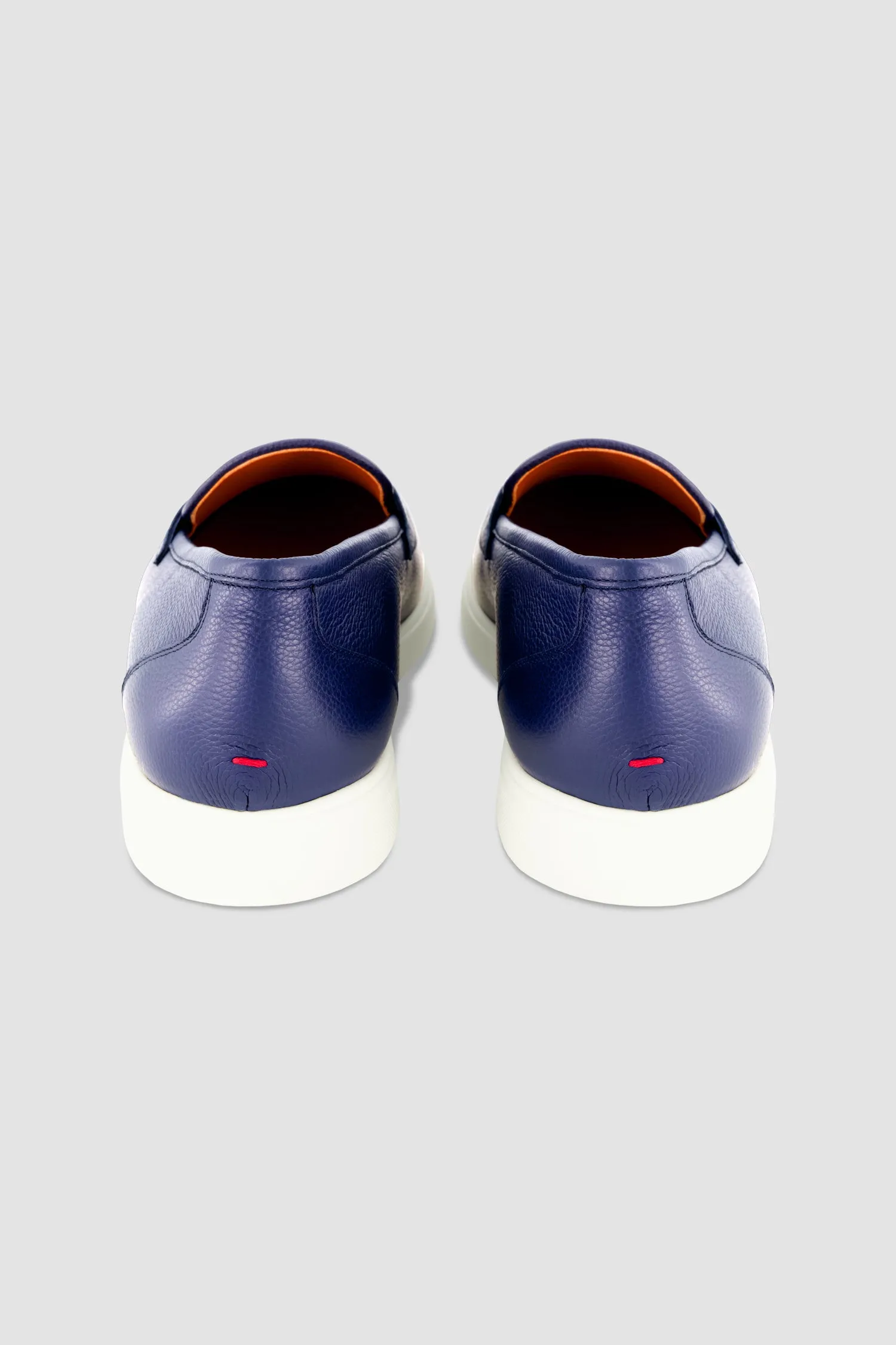 Kiton Blue Leather Loafers