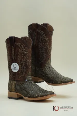 LA HERRADURA WESTERN WEAR PYTHON UMBER APACHE BOOTS - 5100