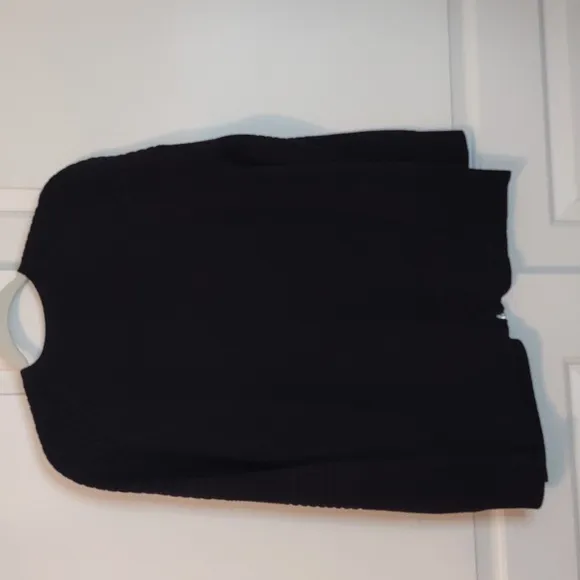 Lauren Ralph Lauren Black Cardigan Sweater Zip Up 100% Cotton 1X NWT