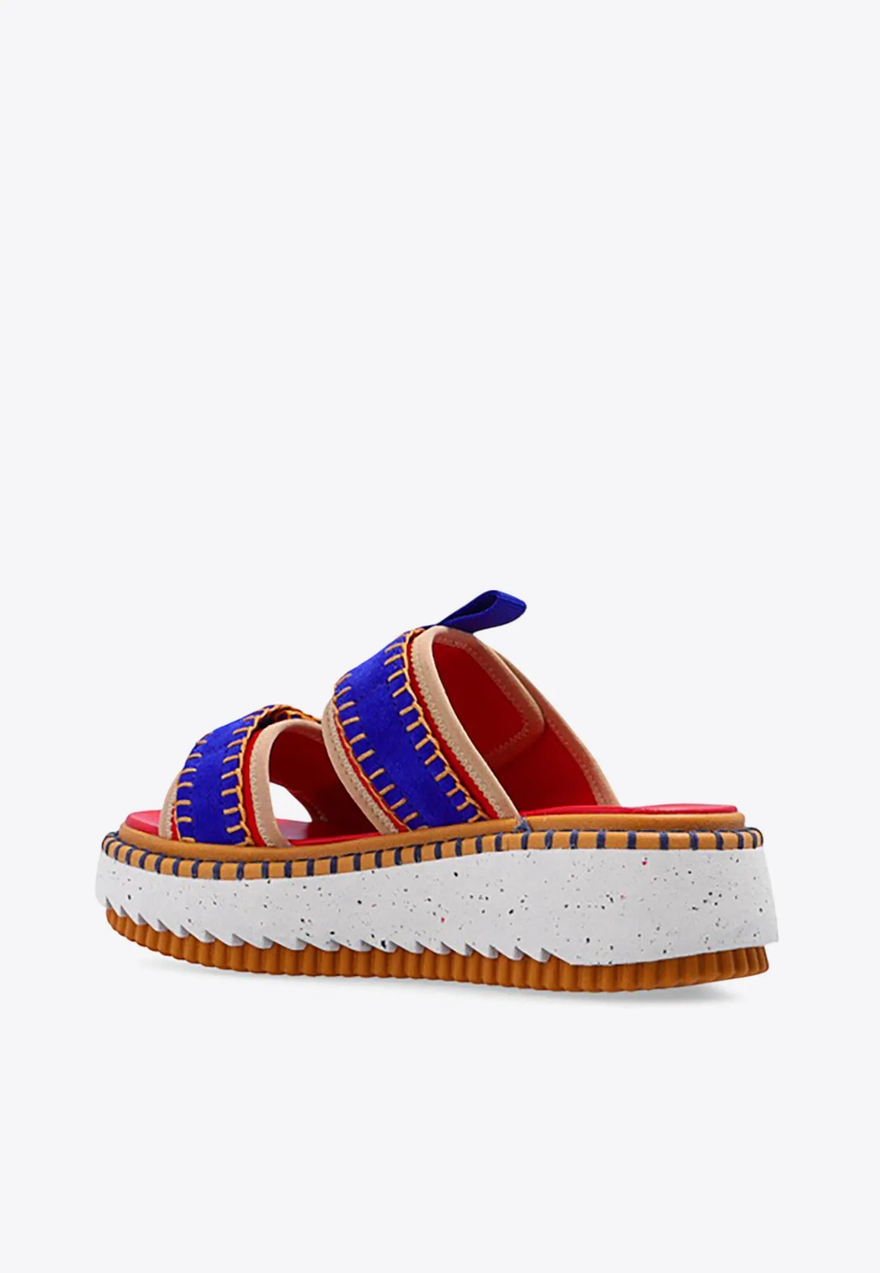 Lilli Leather Flatform Slides
