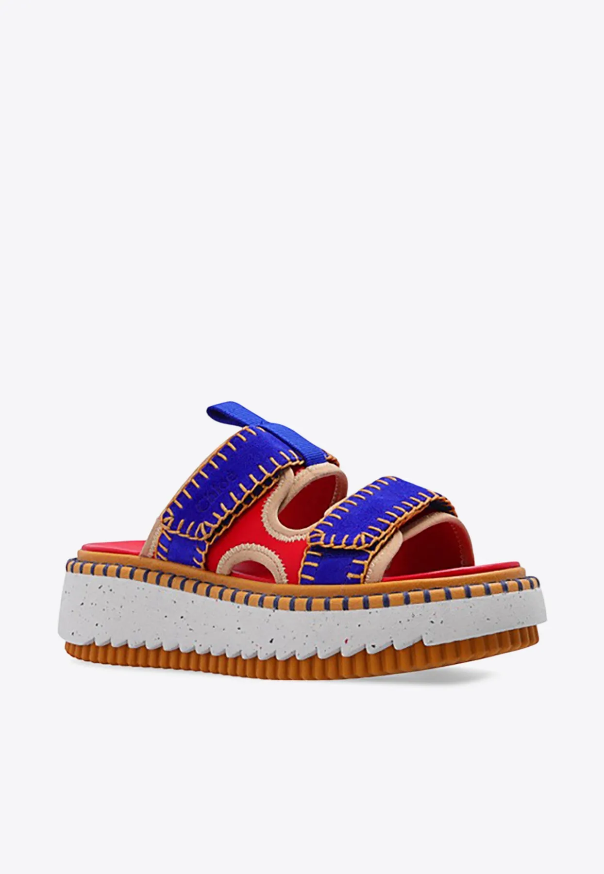 Lilli Leather Flatform Slides