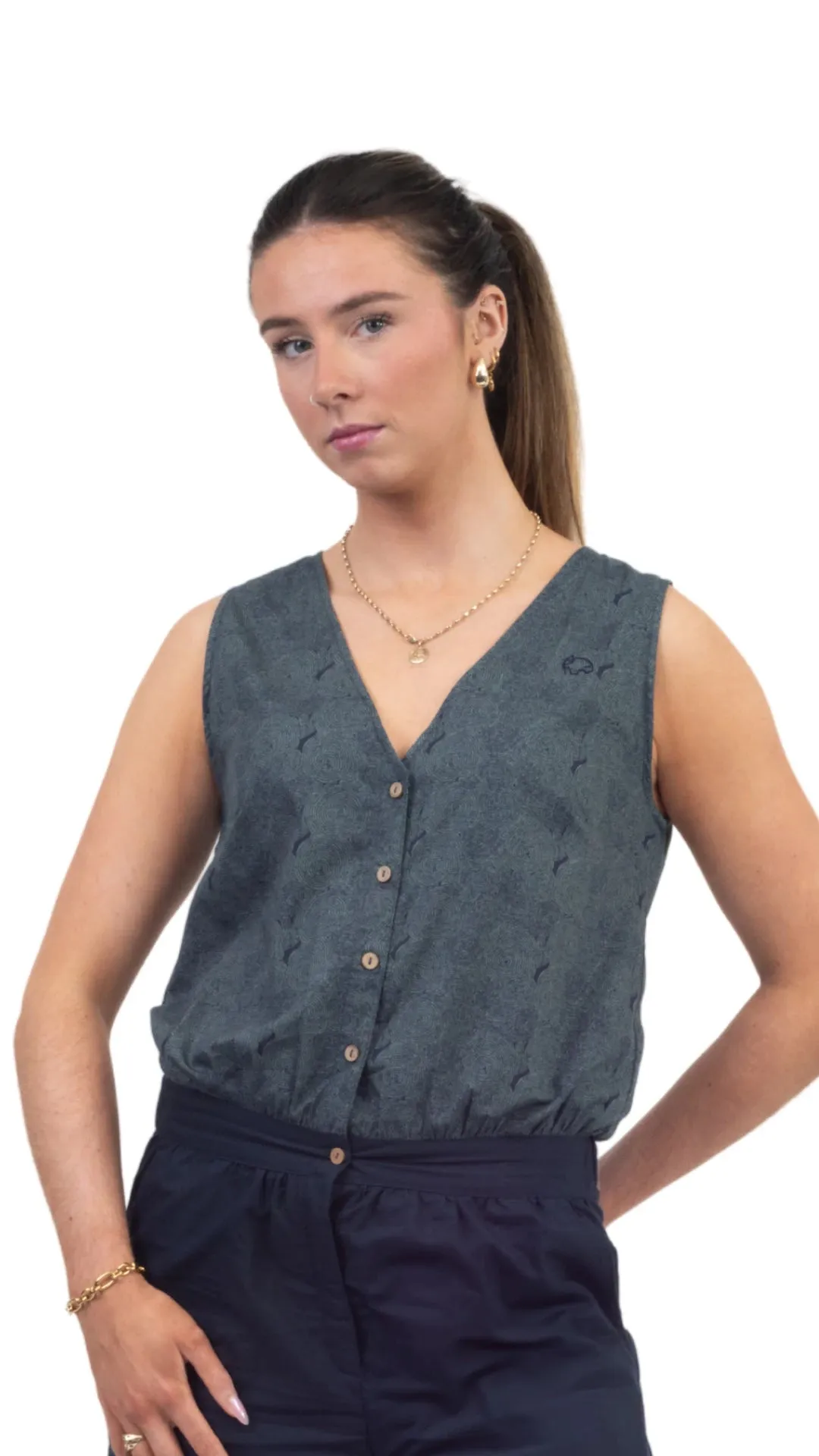 Limited Edition Prussian Blue Jumpsuit: Sustainable Women’s Fashion UK | Karee