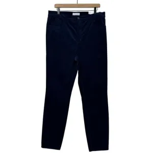 LOFT Women’s Size 32/14 Dark Blue Corduroy Ribbed The Skinny High Rise Jeans NWT