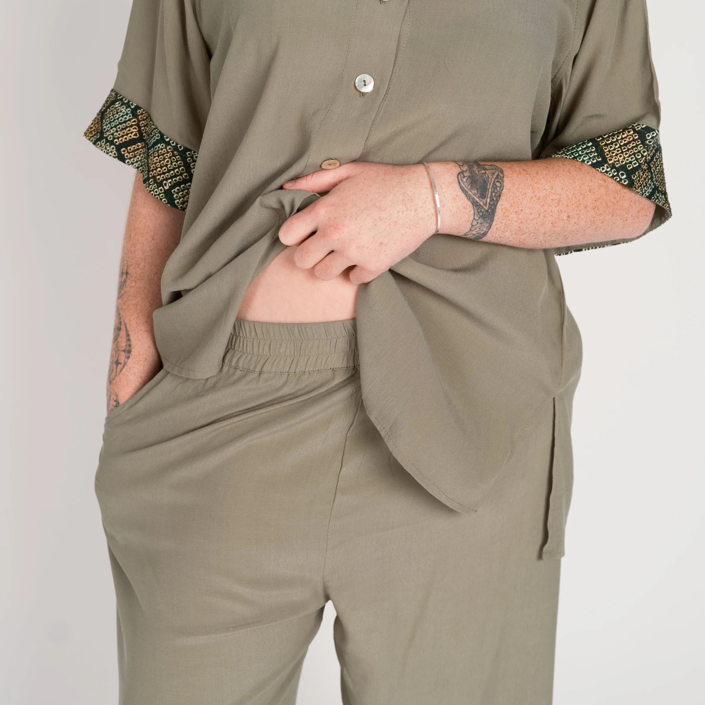 LONG SHIBORI SETS Sage Green GB-110