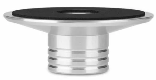 LP Black Record Weight Clamp Turntables Metal Disc Stabilizer Silver