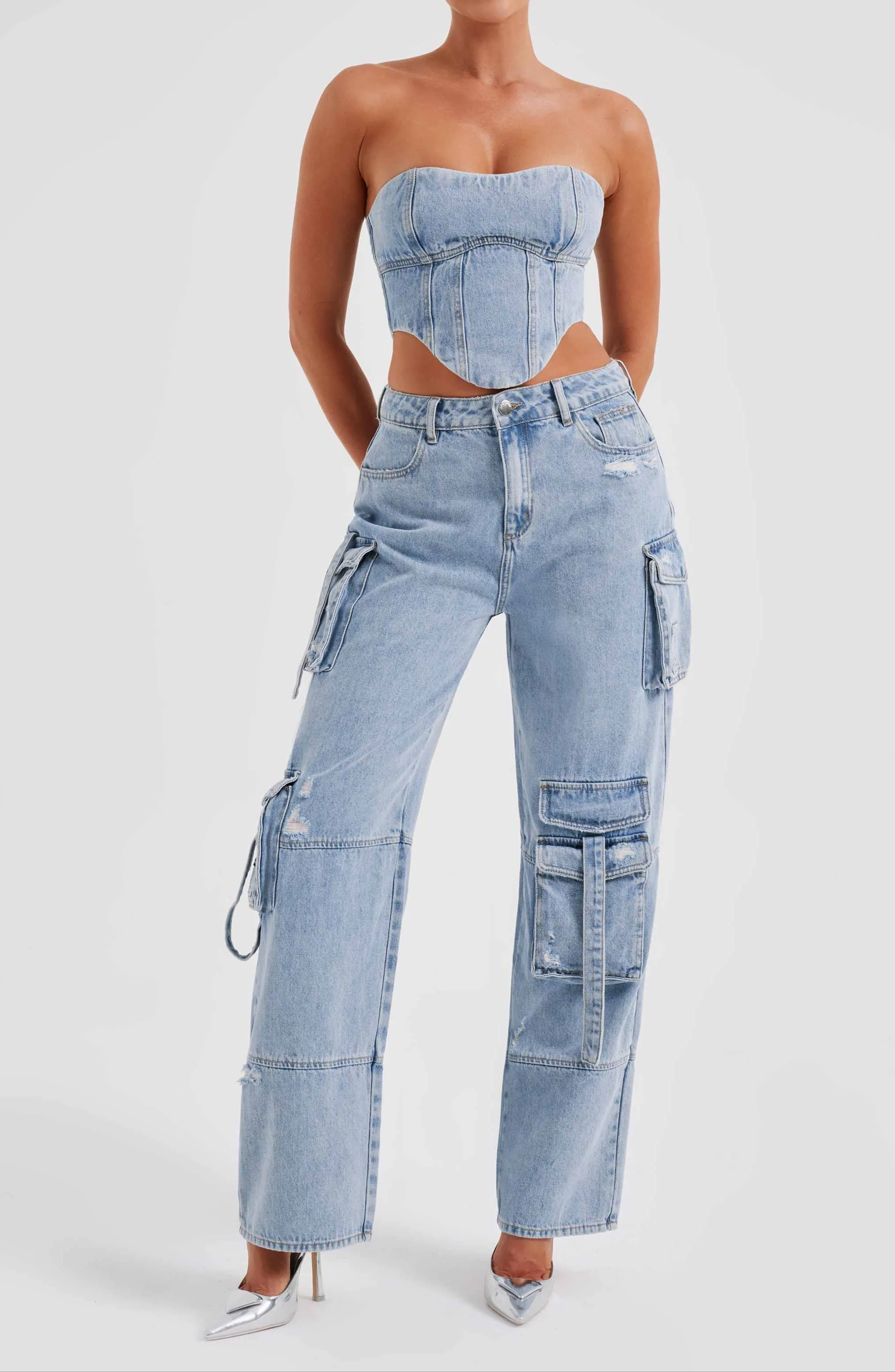 Lucia Cargo Pants - Blue