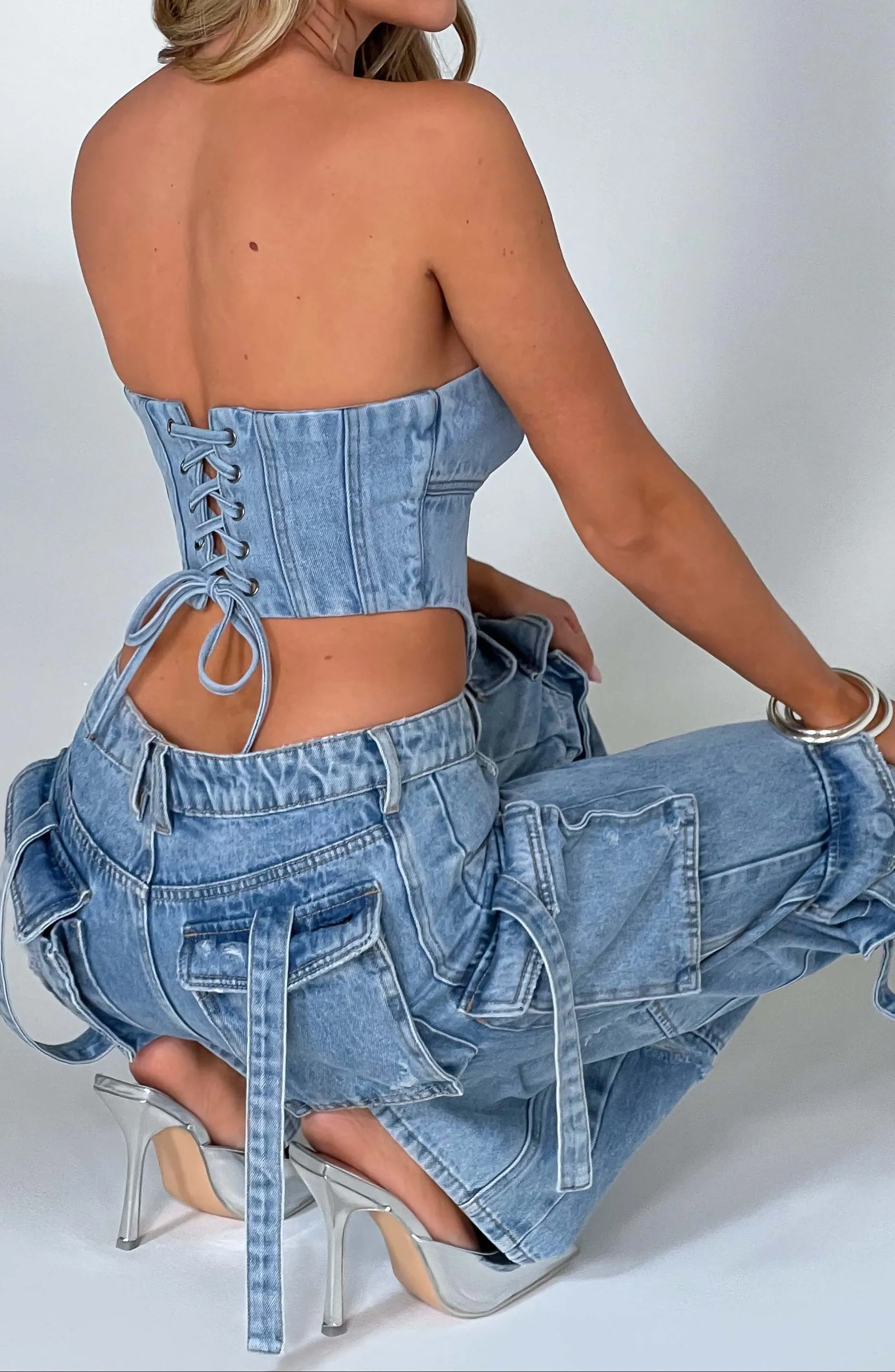 Lucia Cargo Pants - Blue