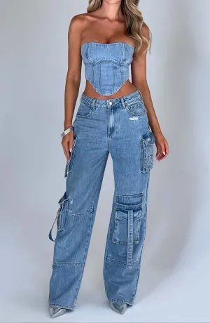 Lucia Cargo Pants - Blue