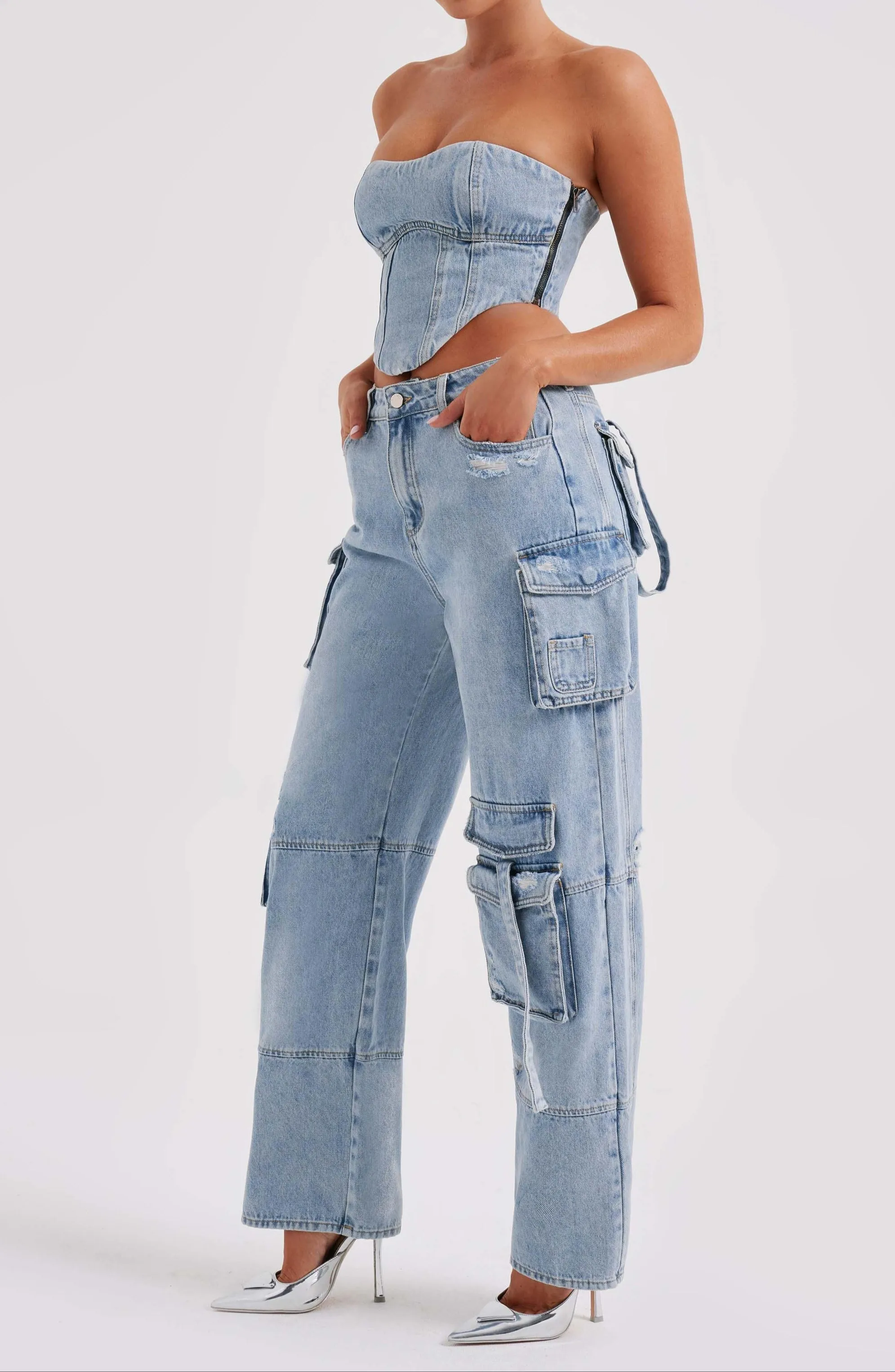 Lucia Cargo Pants - Blue