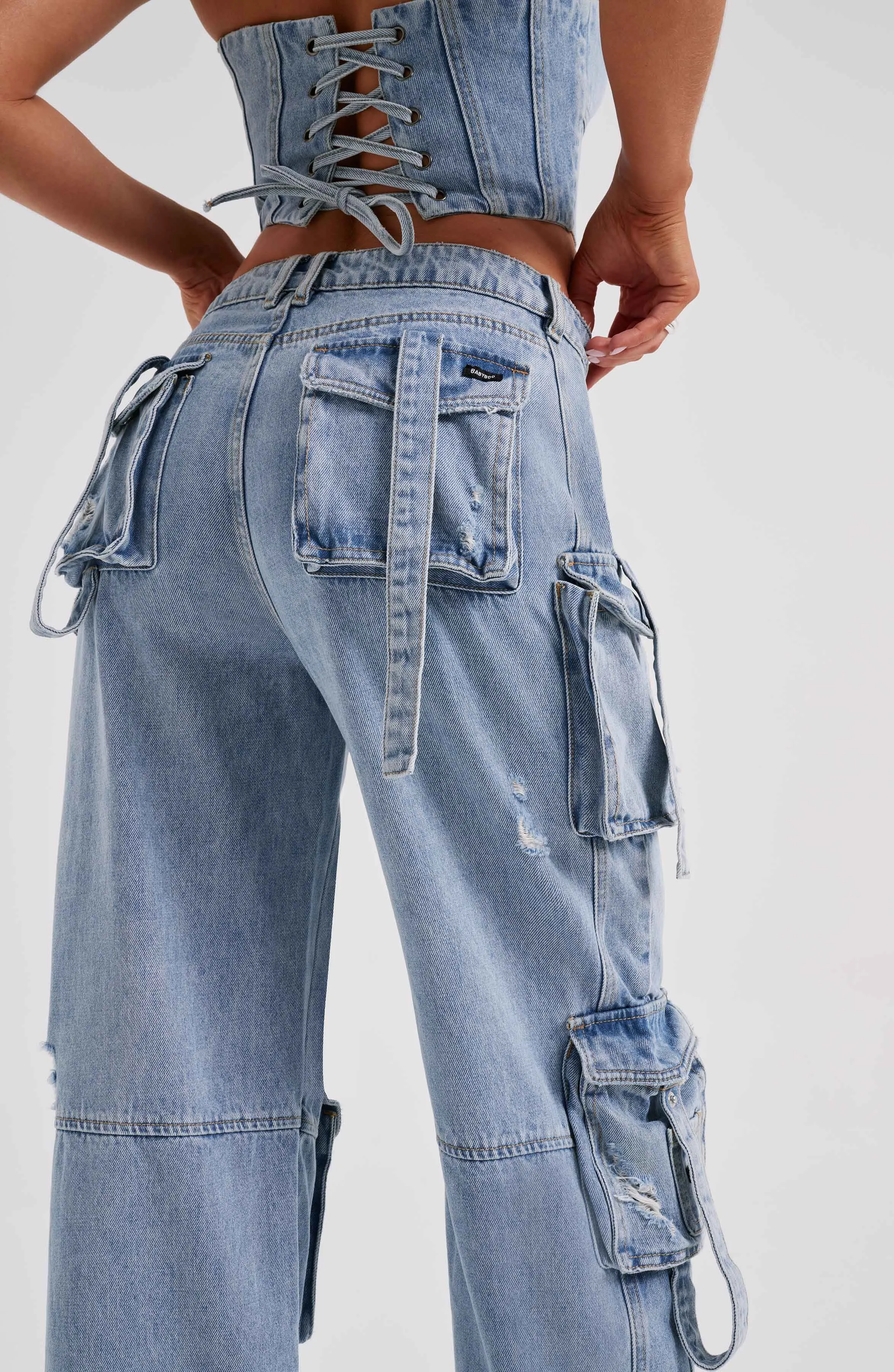 Lucia Cargo Pants - Blue