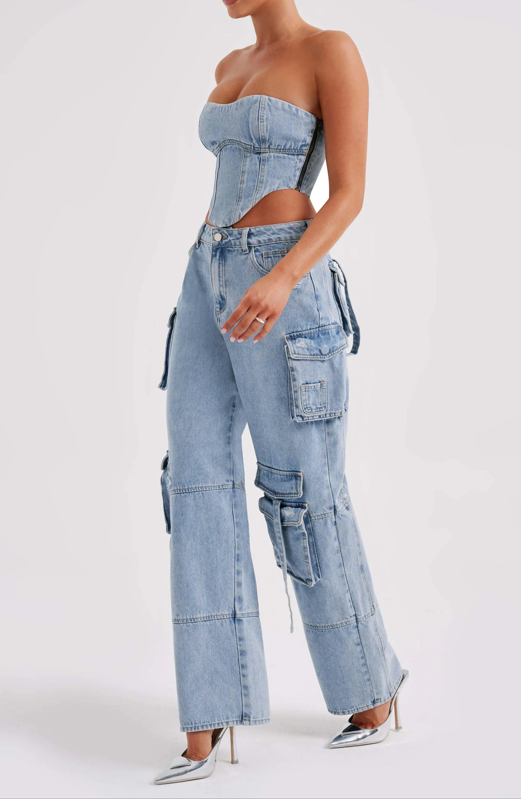 Lucia Cargo Pants - Blue